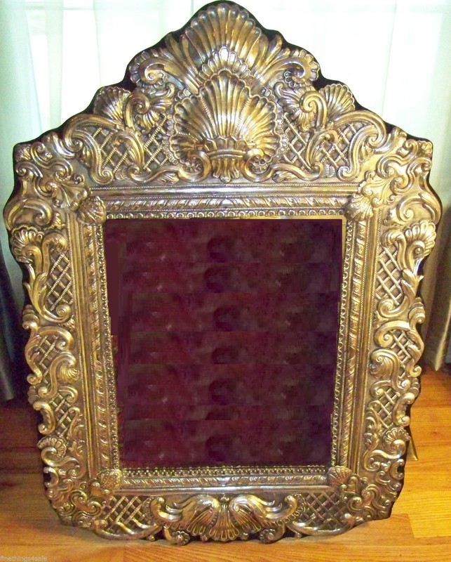 MASSIVE STERLING DRESSING TABLE MIRROR VANITY DRESSER STYLE - ORNATE