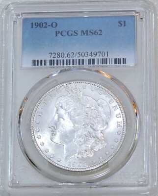 1902-O Morgan Silver Dollar PCGS MS62 White Frosty Luster PQ Just Graded #J794H