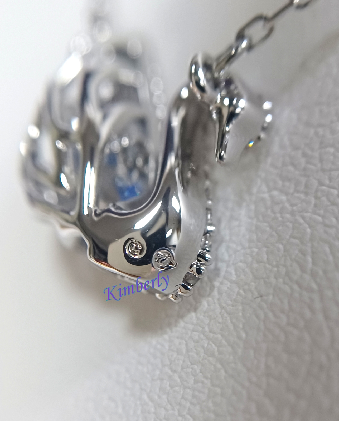 Swarovski Dancing Swan Necklace 125th Ann. Clear/Blue