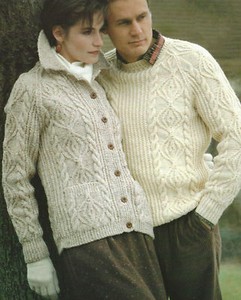 ABC Knitting Patterns Mens Raglan Woodsman Sweater