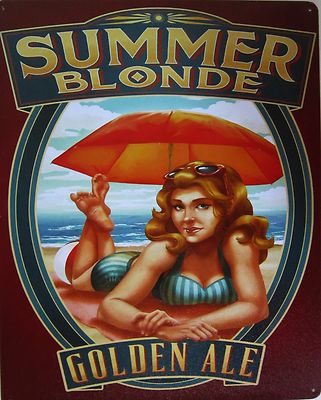 Summer Blonde Golden Ale Alcohol Metal Sign