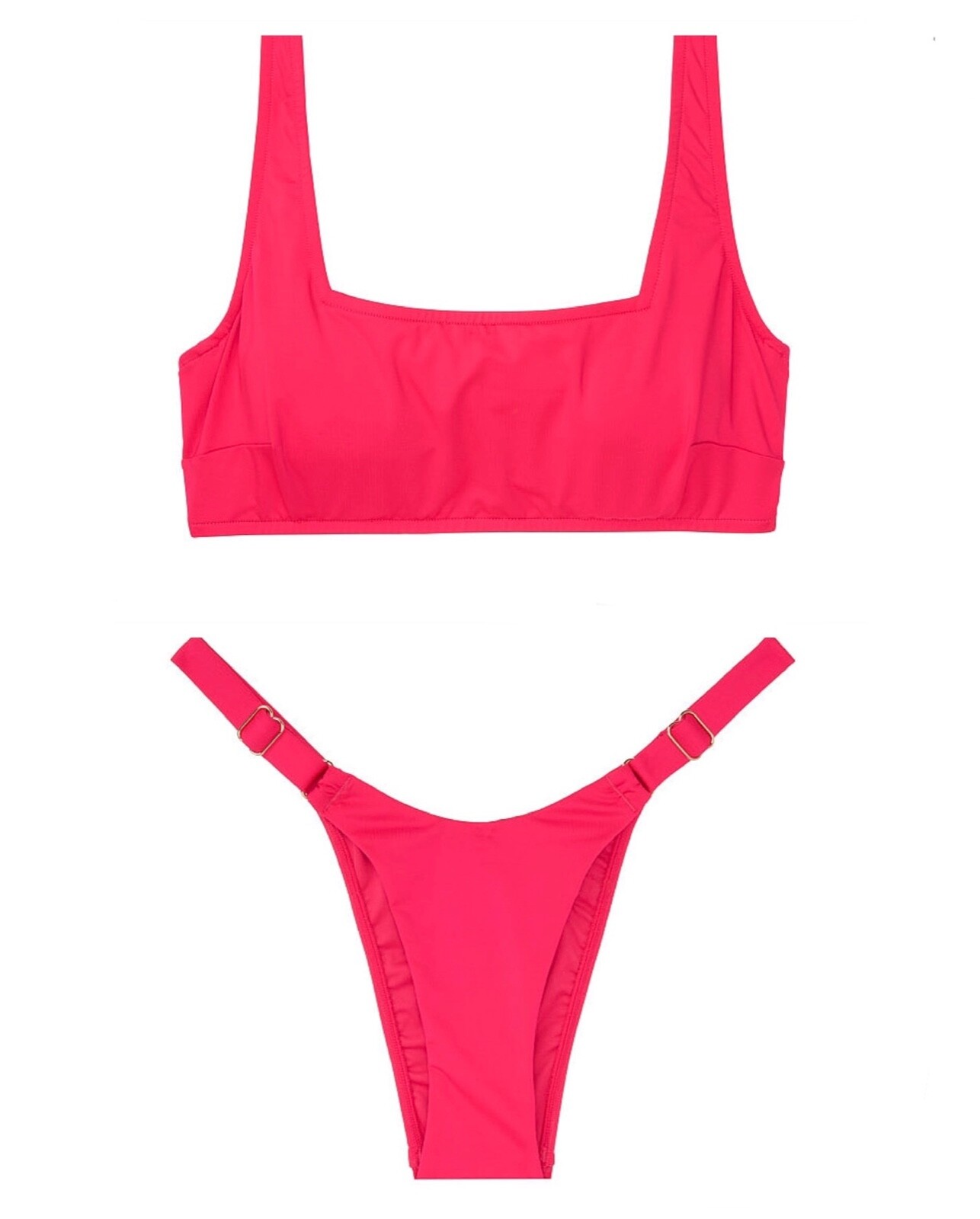 

VICTORIAS SECRET Swim Set Квадратный вырез Верх без косточек Бразильские плавки, Watermelon
