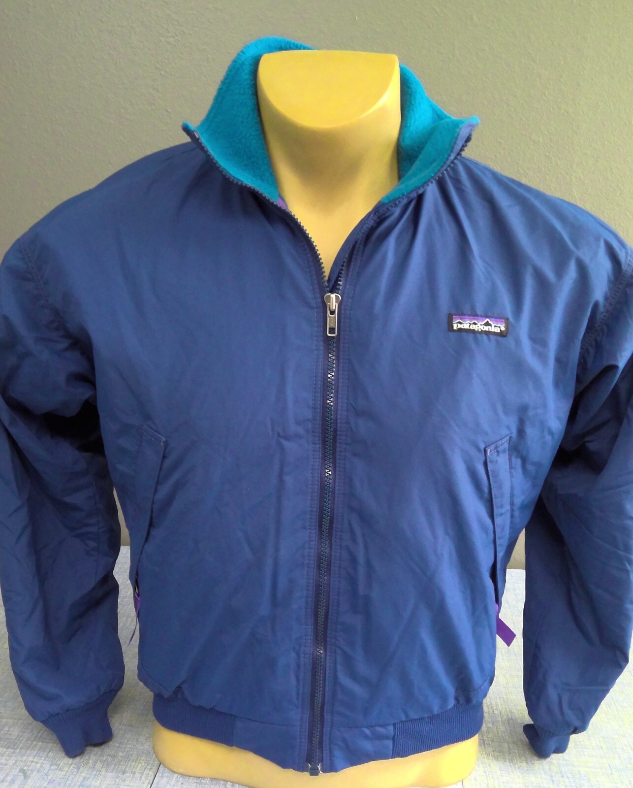 Patagonia fullzip ビンテージ made in USA Vintage Patagonia Blue Full-Zip Fleece Lined Jacket Women's Size 8