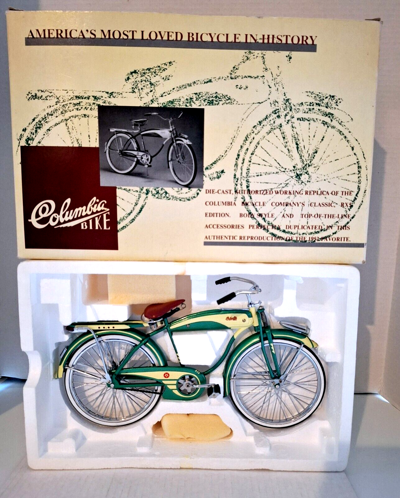 1990 Xonex RX-5 Edition Classic Columbia 1952 Bicycle Replica