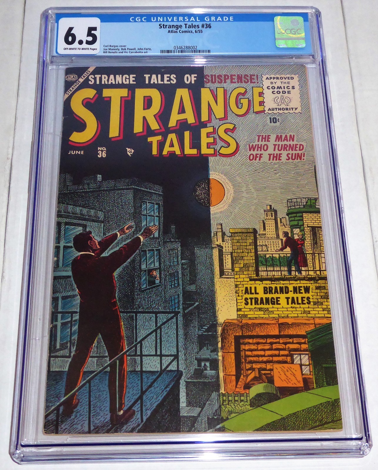 Strange Tales #36 Atlas Comics CGC Universal Grade Comic 6.5 June 1955 Horror 🔥