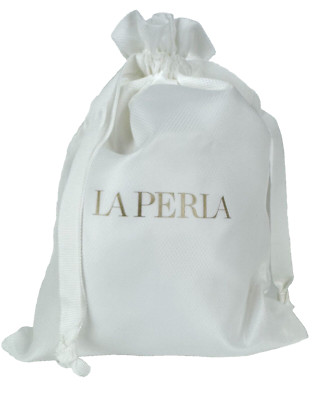 La Perla New Auth Medium White Satin Lined Storage Travel Dust Bag 8.75''x12.75''