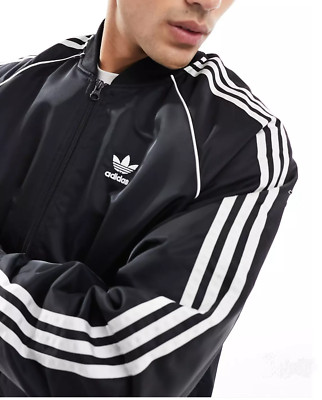 NEW MENS ADIDAS ORIGINALS SUPERSTAR TREFOIL BOMBER JACKET ~SIZE LARGE  #HL9203