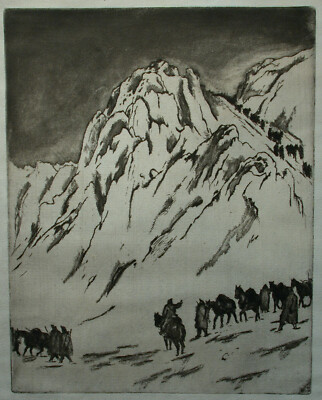 Emil ORLIK-Österreichische Munitionskolonne an der serbischen Grenze