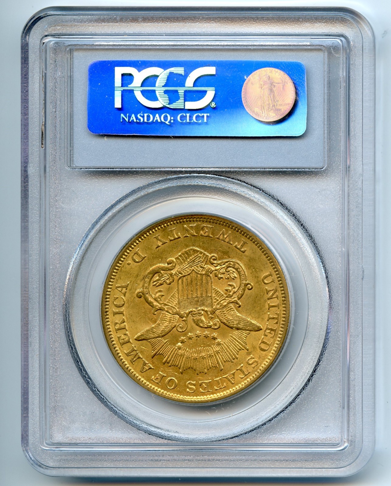1856 $20 Liberty Gold Double Eagle AU-55 PCGS - GOLD COIN