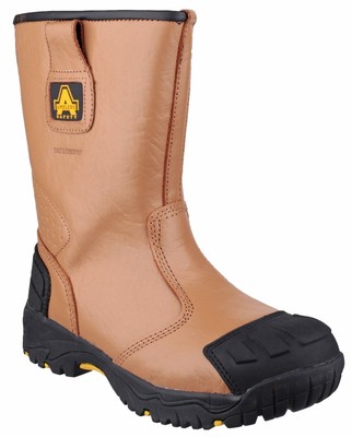 AMBLERS SAFETY AMBLERS SAFETY FS143 TAN MENS FULL GRAIN LEATHER SAFETY BOOTS
