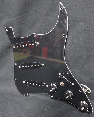 Loaded Black SSS for Strat Pickguard W/Premium A2 Neck/Middle, A5 Bridge & Mods