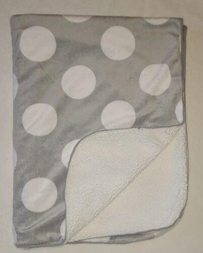 Circo Target Grey White Big Polka Dot Circle Sherpa Baby Blanket