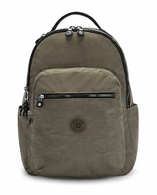 kipling Basic Seoul Backpack L Rucksack Tasche Green Moss Grün Neu