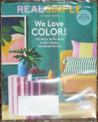 Real Simple Magazine June 2022 Issue We Love Color, 109 Ways To Go Bold NEW WRAP
