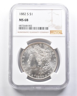 モルガン銀貨　1882 S $1 銀貨 MS 62 NGC認証 NGC MS62 モルガンダラー モルガン1ドル銀貨 1921年 アメリカ