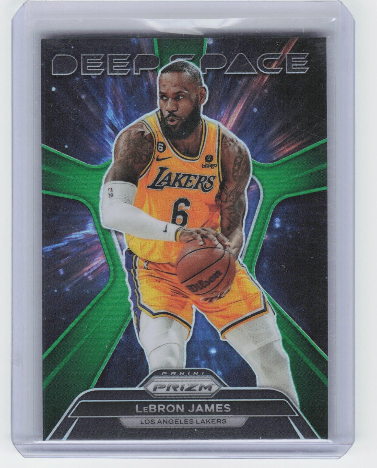 2023-24 Panini Prizm LeBron James #7 Deep Space Green Prizm