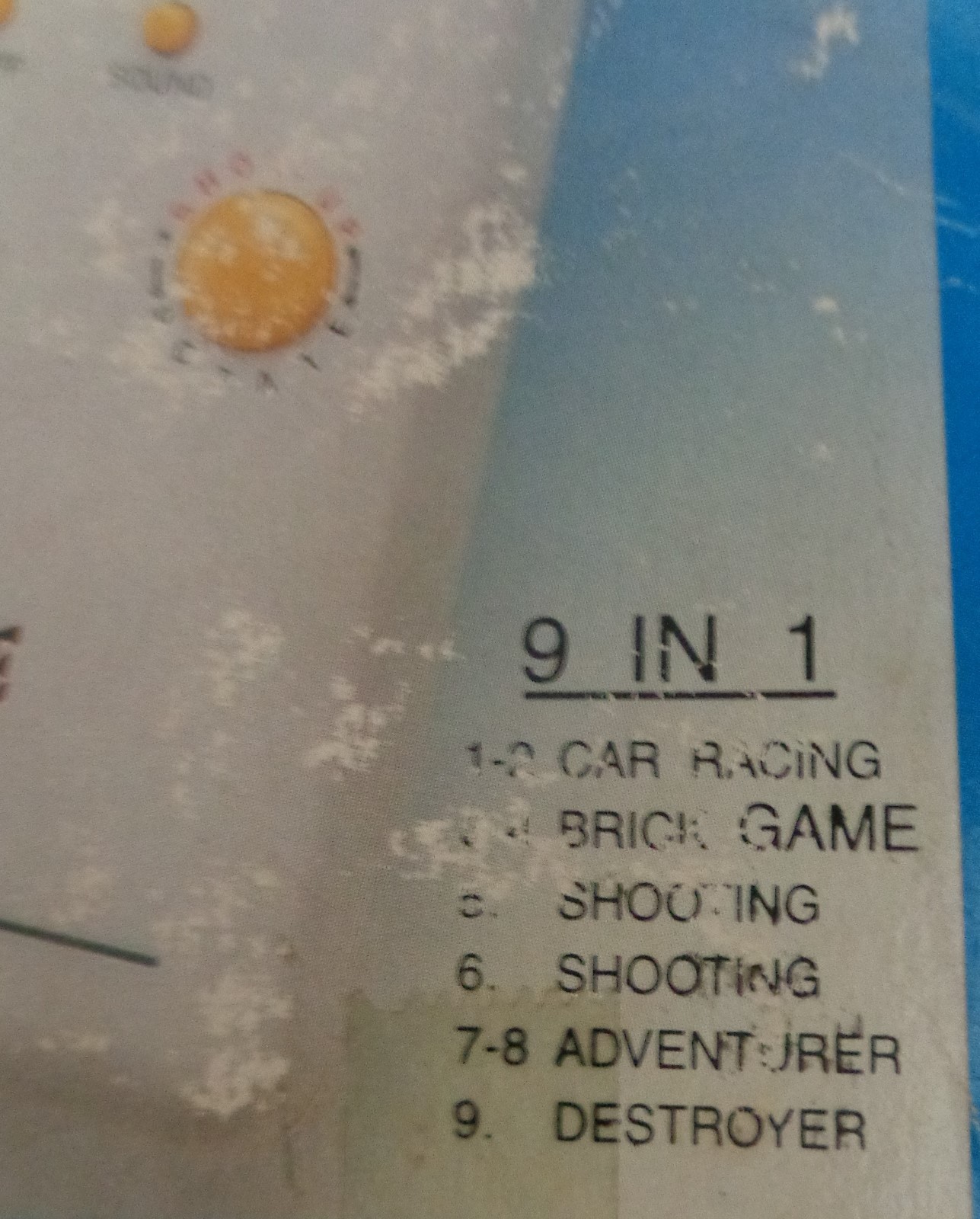 PRO STAR HAND HELD MULTI GAME, 1990'S, ORIGINAL BOX, 9 GAMES, NO BOOK, WORKS