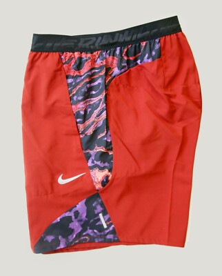 Nike Flex Stride Wild Run Men's 7 in Brief-Lined Running Shorts Red Size Medium