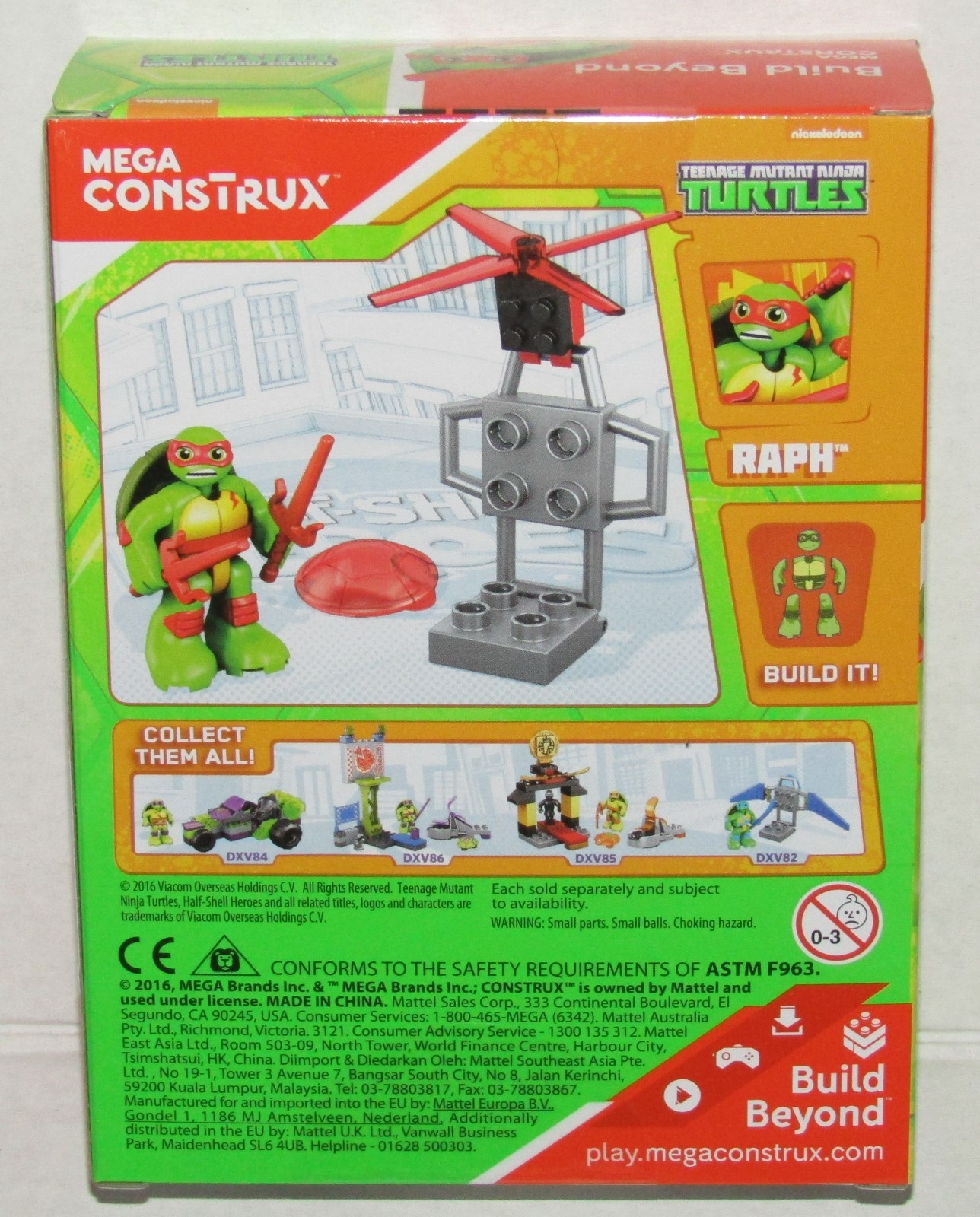 Teenage Mutant Ninja Turtles Raph Heli Pack 15pcs Mega Construx Building Set NEW