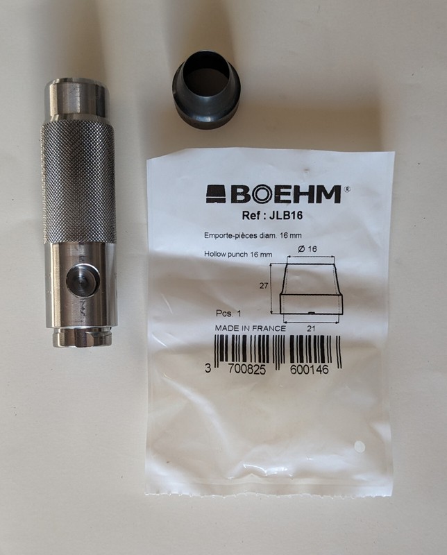 Boehm â Mandrin Et Emporte-PieÌCe Ã  Frapper Rond DiameÌTre 16 Mm