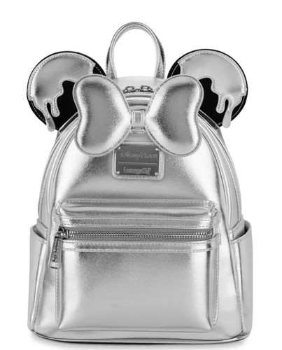 Disney Parks 100th Anniversary Mickey Ear Hat Silver Drip