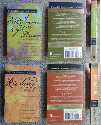 3 Shakespeare book LOT Macbeth Midsummer Nights Dream Richard III Folger Signet