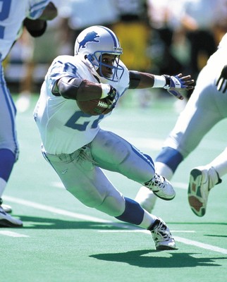 barry sanders photo print poster glossy lions 8.5 x 11 inches #1