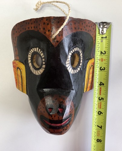 NEW Hand Carved Painted/Stained Guatemalan Monkey Mask, Authentic Mayan Folk Art