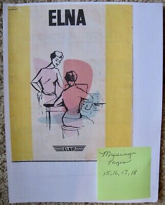''COPY'' OF SEWING MANUAL for Vintage 1960 ELNA SEWING MACHINE, 722010 SUPERMATIC