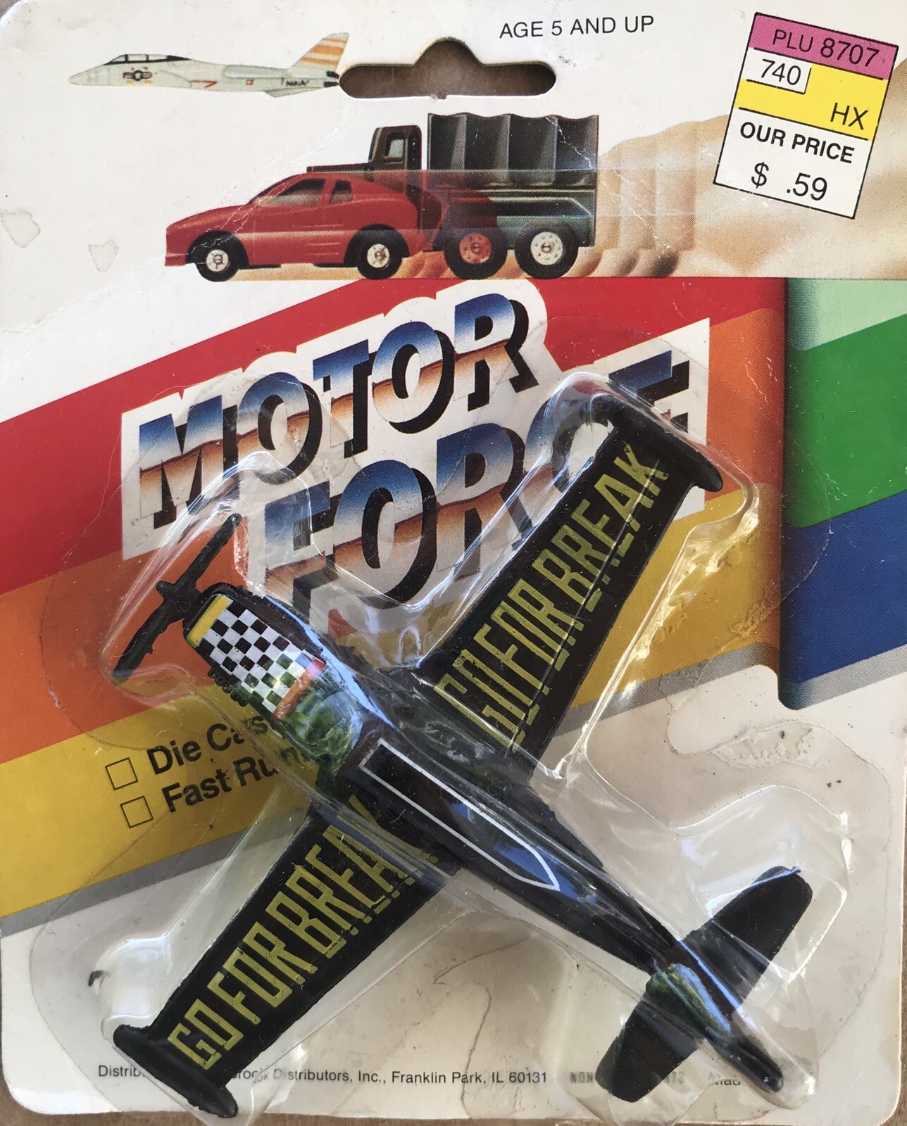 Motor Force Diecast Aeroplane 3 1/2"