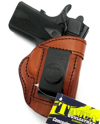 CLOSEOUT! Right Hand Leather Reinforced Top IWB Concealment Holster - CHOOSE