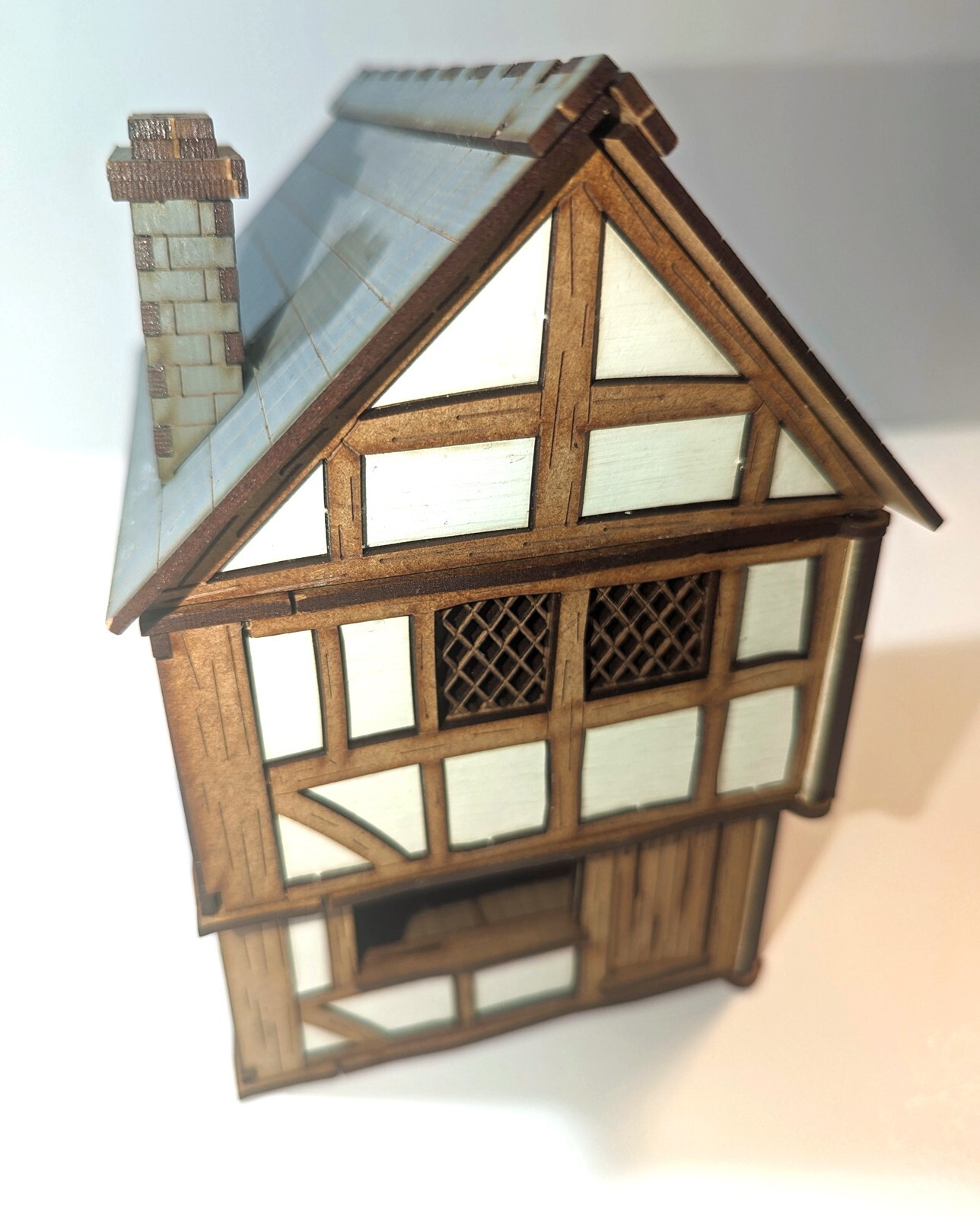 Tudor Cottage Miniature 28mm MDF Painted Dwarven Sarissa D&D