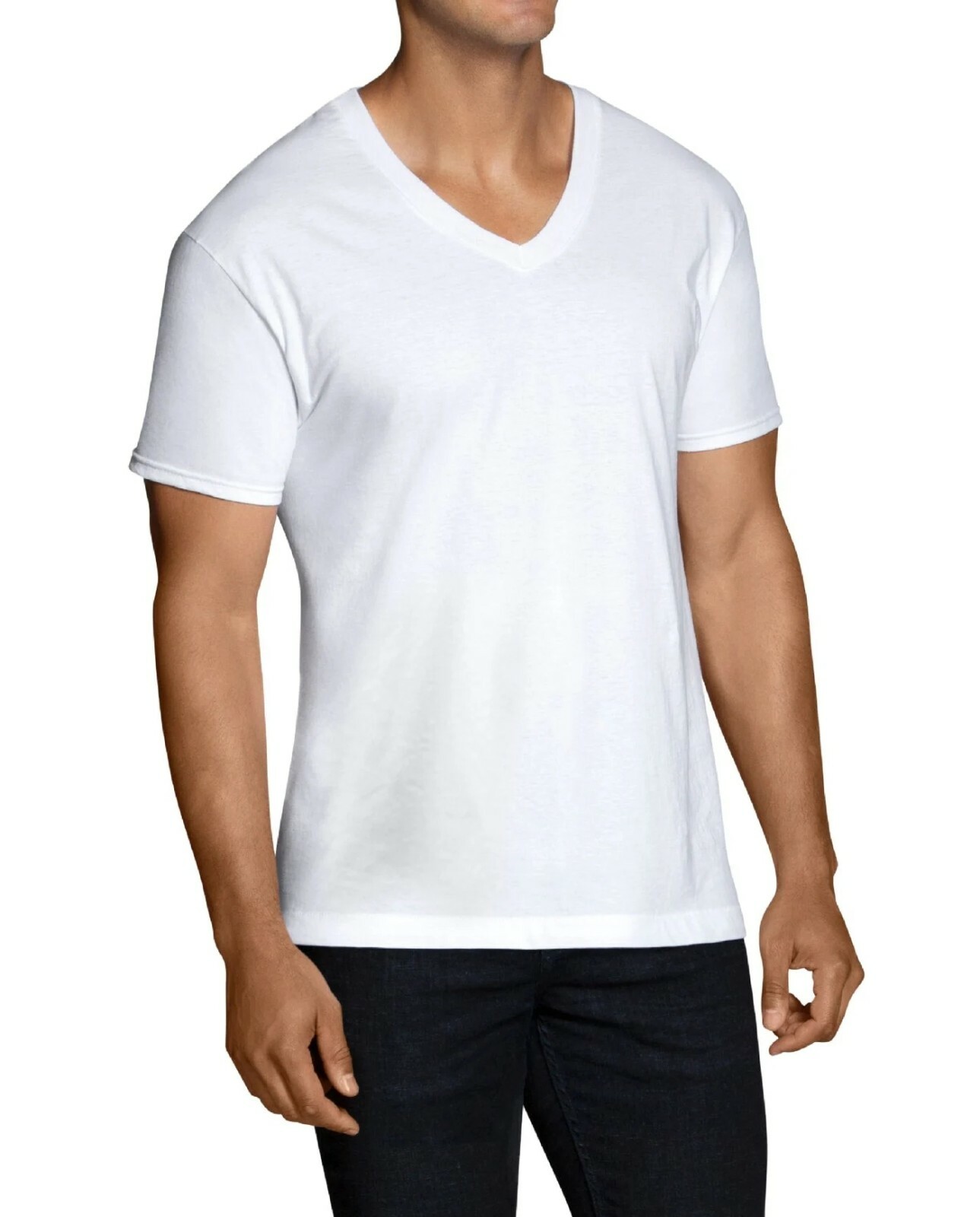 Fruit of the Loom® Big Men's 5-pack V Neck T-Shirt 3XL " 100% Cotton & Tagless "