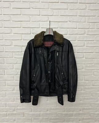 Vintage Men's BMW Z3 Roadster Racing Leather Jacket Full Zip Black Size L