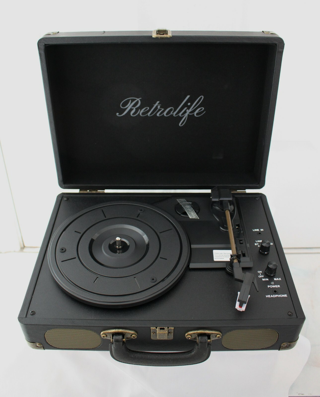 NEW Retrolife Vinyl Record Player 3 Speed Suitcase Portable