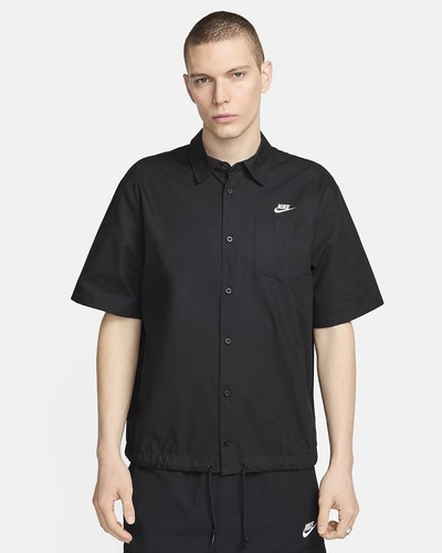 韓国 [NIKE] ライフ オックスフォード シャツ (ブラウン) Nike Club Oxford Short-Sleeve Button-Up Shirt Black Men's