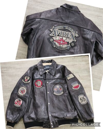 Vintage Avirex All Aces No Jokers Leather Bomber Jacket 2XL Patch Fighter Pilot | eBay Vintage Avirex All Aces No Jokers Leather Bomber Jacket 2XL Patch Fighter Pilot | eBay