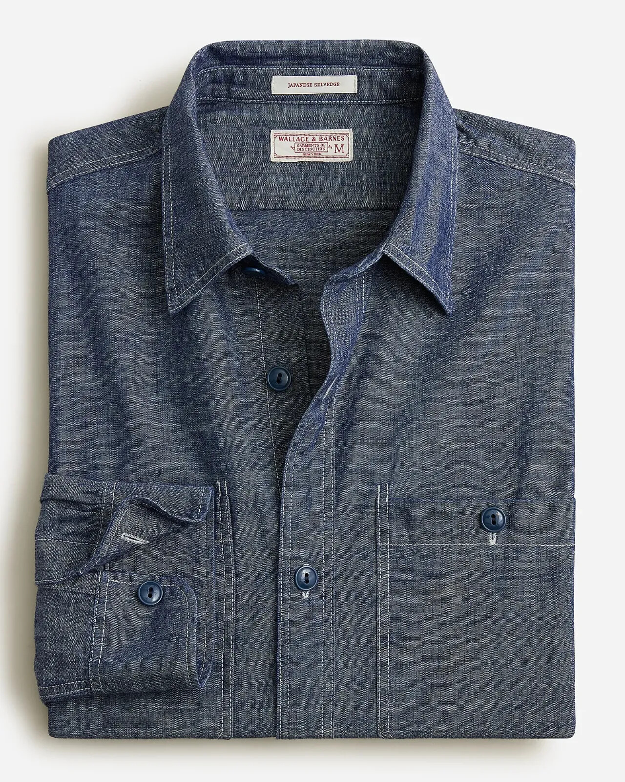 J. Crew Men's Wallace & Barnes Naval Workshirt Japanese J. Crew Men's Wallace & Barnes Naval Workshirt Japanese
