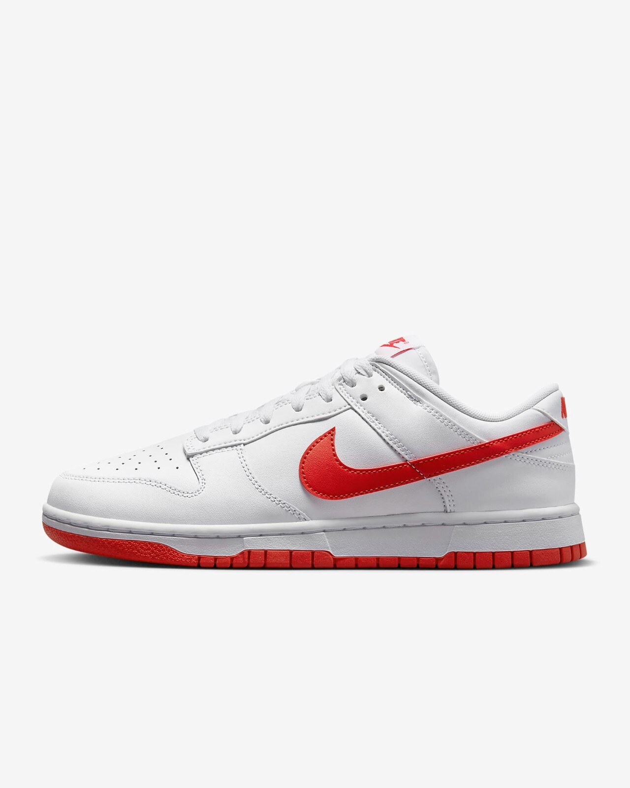 

Nike Dunk Low Retro — белый пикантно-красный / DV0831-103 / мужская обувь Expedited, White picante red, Nike Dunk Low Retro