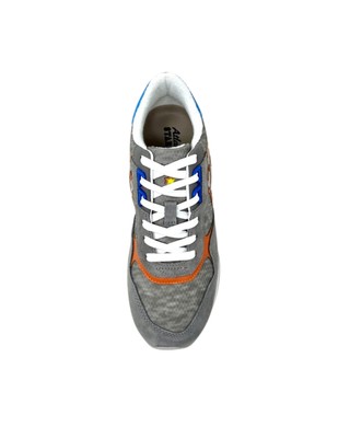 Pre-owned Atlantic Stars Low Shoes Dracoc Trainers Textile And Suede Grey/orange Man
