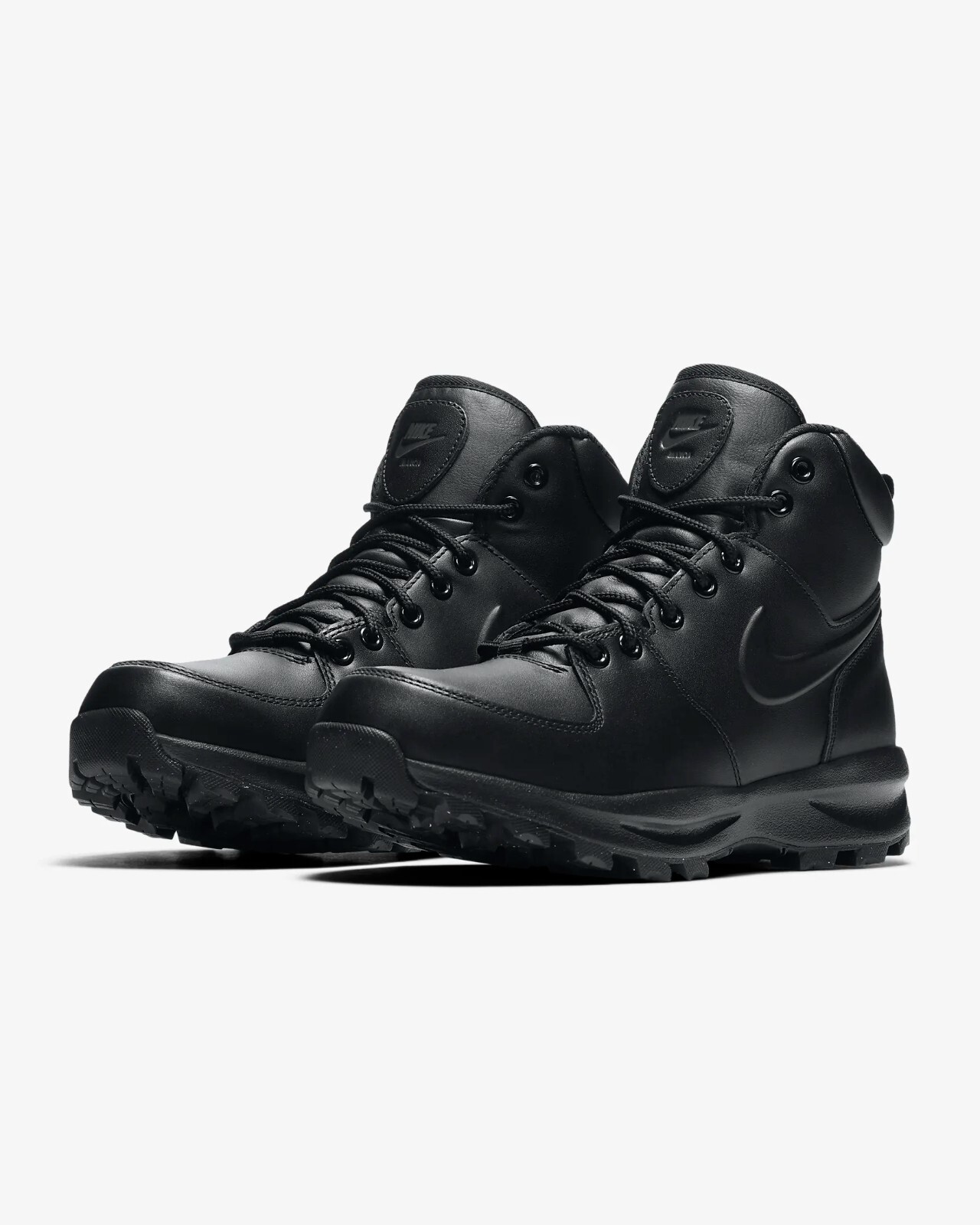 

Мужские черные ботинки Nike MANOA LEATHER 454350-003 на шнуровке, Черный, Nike Manoa