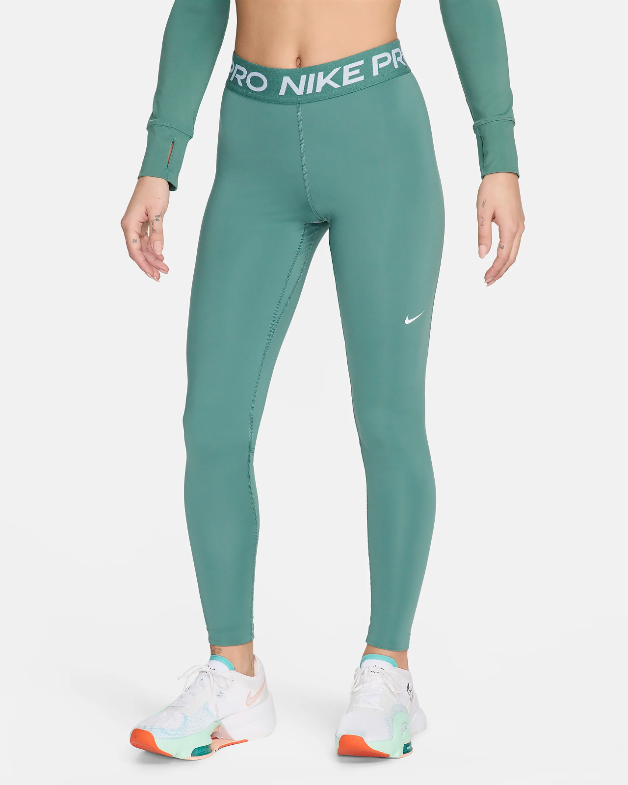 green nike tights