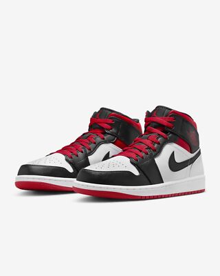 靴 Nike Air Jordan 1 MID \"GYM RED BLACK\" Jordan 1 Mid Gym Red Black Men's - 554724-610 - US