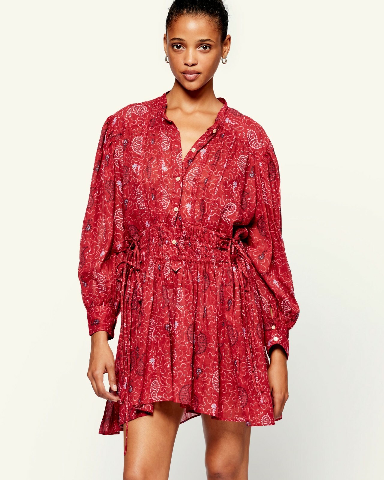 Isabel Marant Etoile Women's Anaco Paisley Printed Red