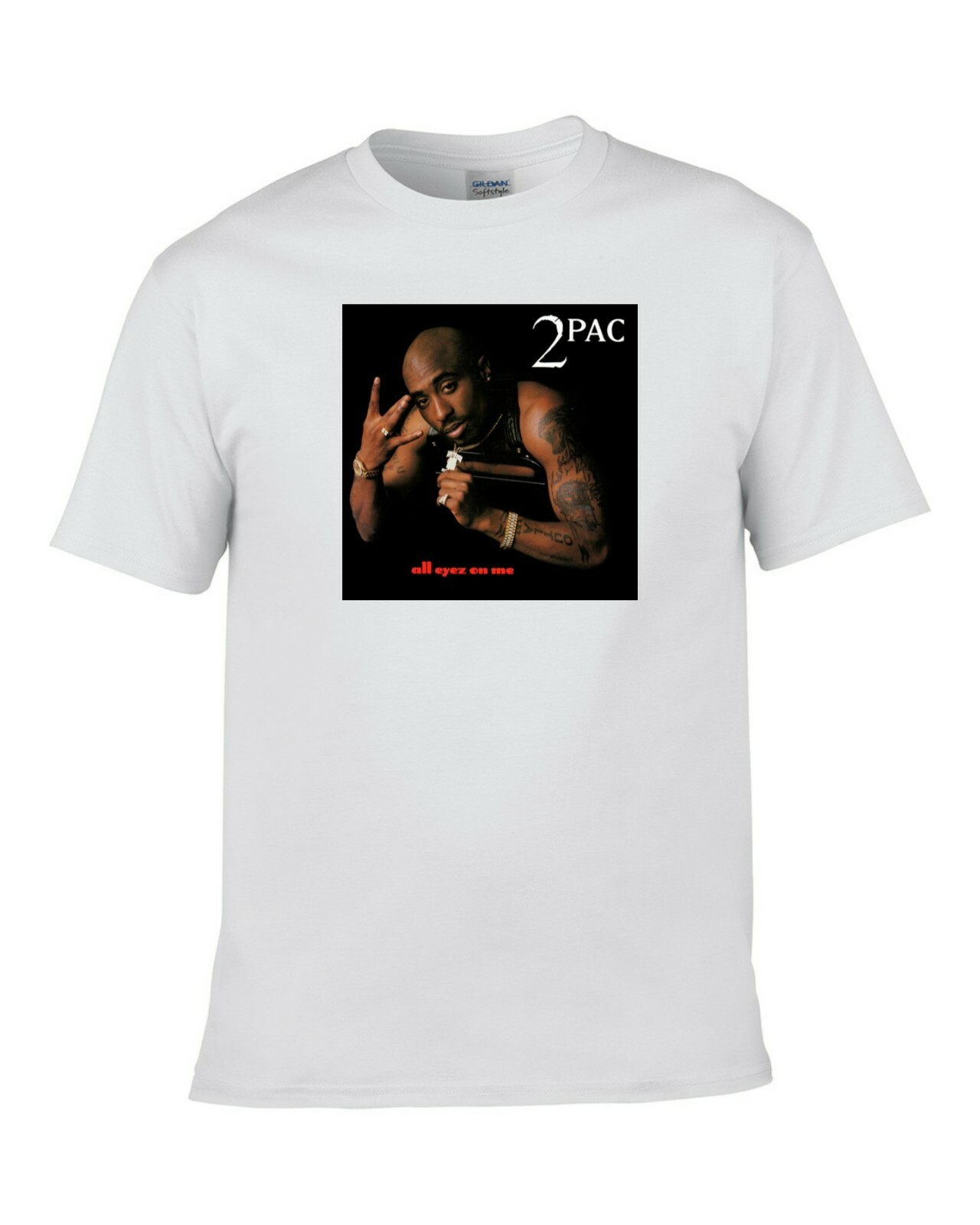 トップス 2PAC TUPAC ALL EYEZ ON ME DEATH ROW 2Pac All Eyez On Me Death Row Records Black/white Tee | eBay