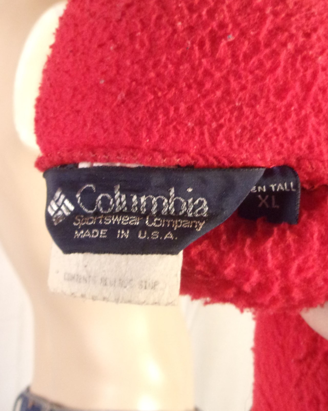 vtg 80s 90s MINT Columbia Colorblock Thick Fleece Full Zip Jacket Men's Tall XL