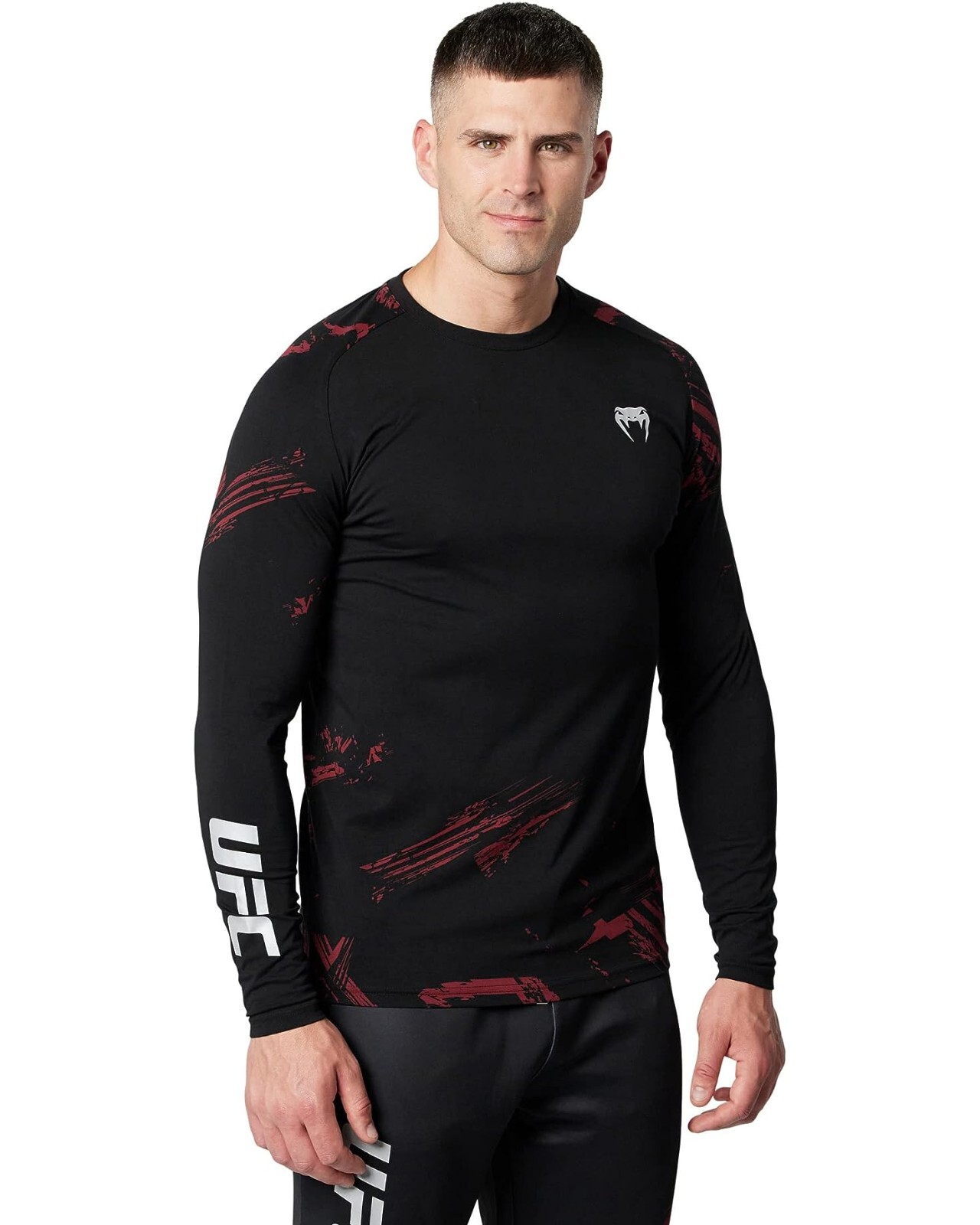 

Мужская футболка с длинным рукавом  UFC Venum Authentic Fight Week 2.0, черная, Черный