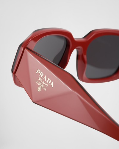 Pre-owned Prada Pr 17ws 12n5s0 Orange Red Black Dark Grey Unisex Authentic Sunglasses In Gray