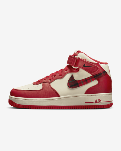 

NIKE Air Force 1 Mide 07 LX DV0792-101 Бледная слоновая кость / Черный / Университетский красный, Pale ivory / black / university red, Nike Air Force 1