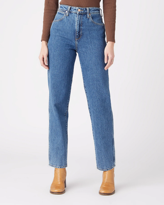 Wrangler Womens Mom Straight Fit Jeans Winter Hue eBay